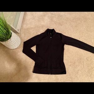 Black Athletic Jacket. Quarter zip